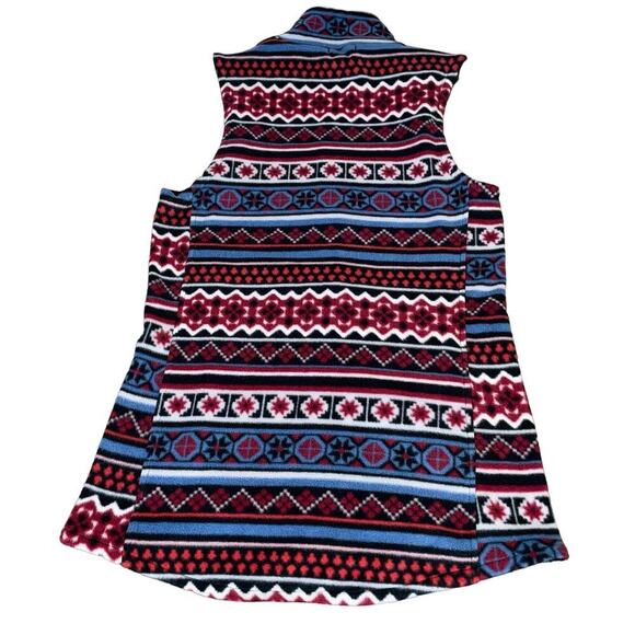 Cuddl Duds Fleece wear with Stretch Full Zip Vest Indian Navajo pattern  SZ SM - Picture 3 of 10